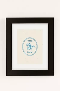 Emma Boys Yee Haw Blue Art Print
