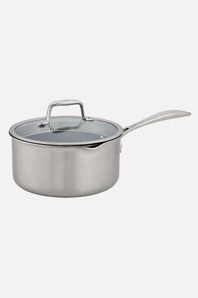 ZWILLING Clad CFX Stainless Steel 3-qt Ceramic Nonstick Saucepan