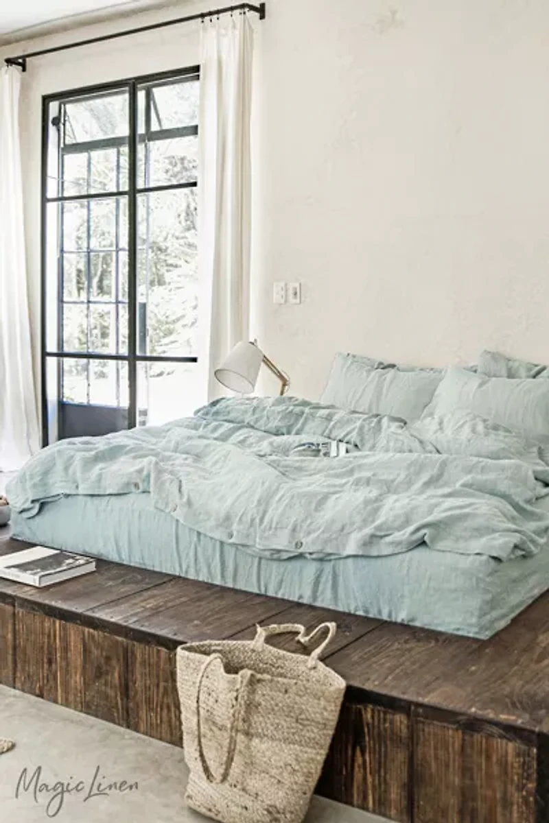 MagicLinen 3-Piece Linen Duvet Cover Set