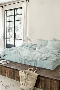 MagicLinen 3-Piece Linen Duvet Cover Set
