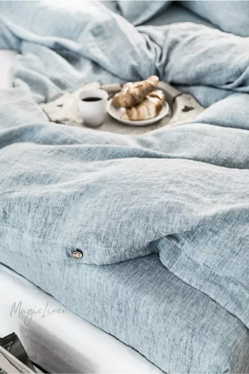 MagicLinen 3-Piece Linen Duvet Cover Set