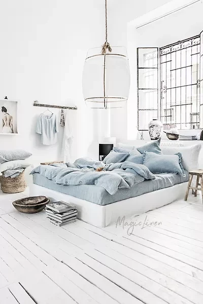 MagicLinen 3-Piece Linen Duvet Cover Set