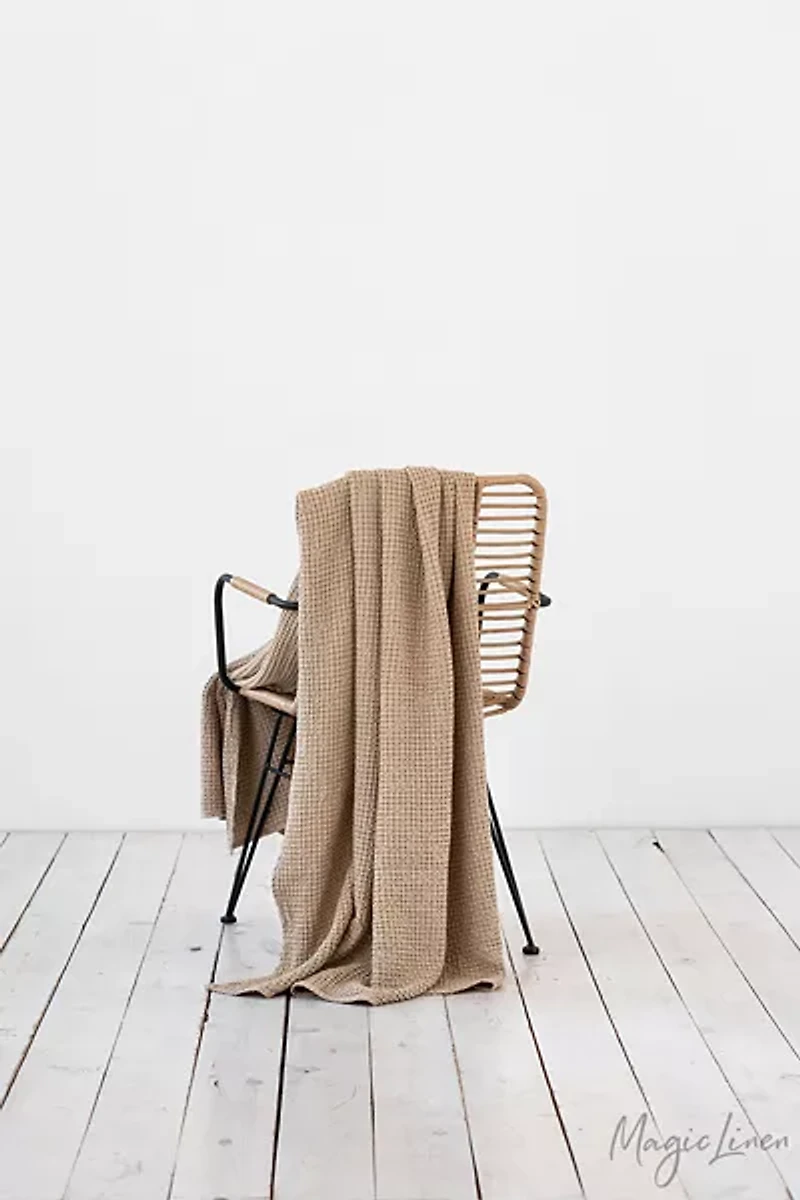 MagicLinen Waffle Throw