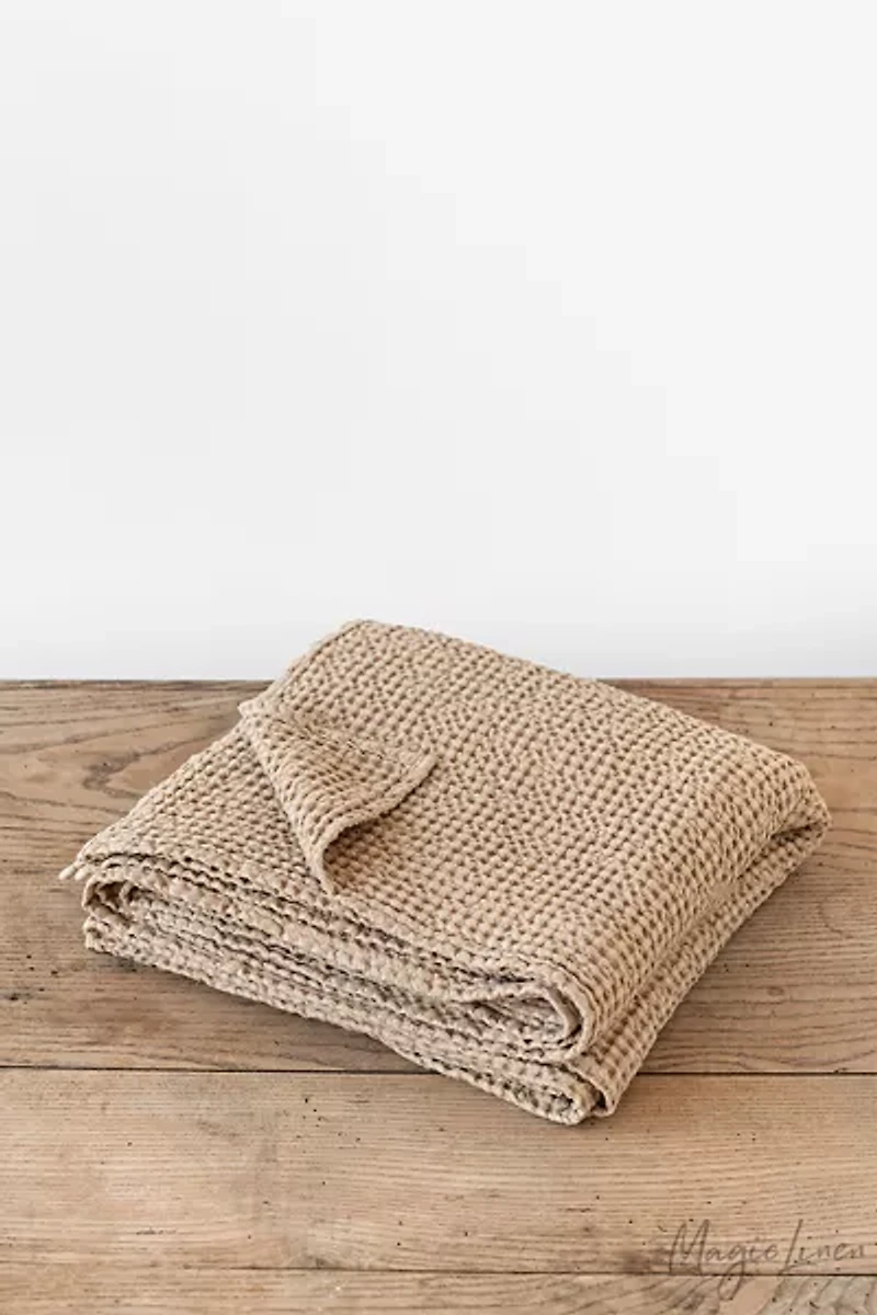 MagicLinen Waffle Throw