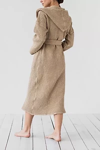 MagicLinen Waffle Hooded Bath Robe