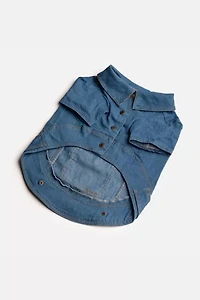 Silver Paw Dog Jean Jacket