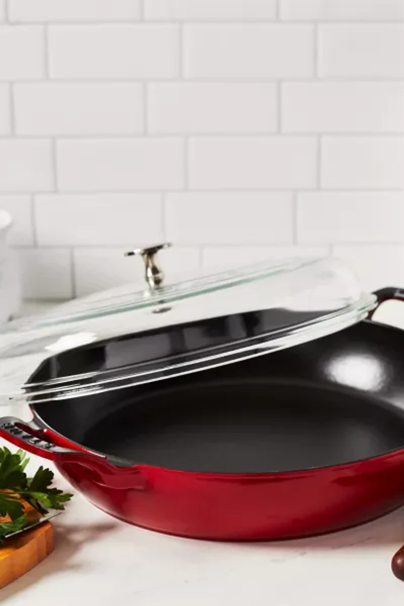 Staub Cast Iron 12-inch Braiser with Glass Lid