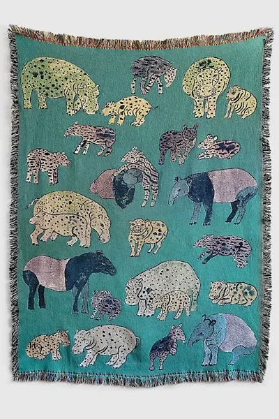 Olivia Wendel Hippo Tapirs Blanket