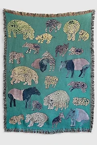 Olivia Wendel Hippo Tapirs Blanket