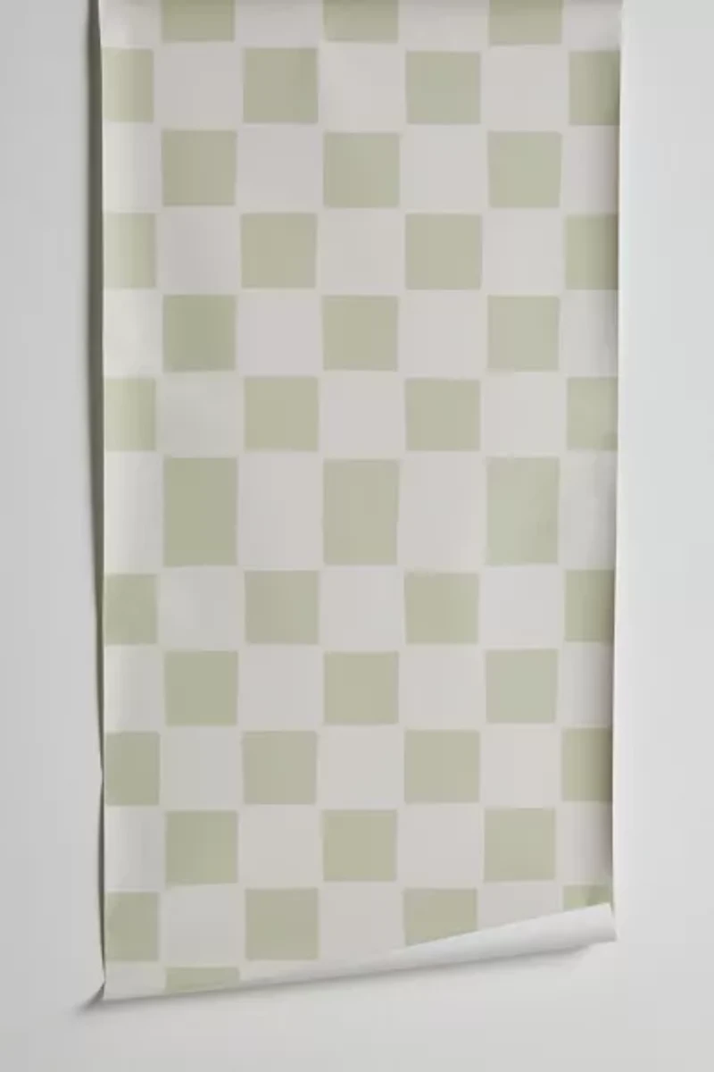 Alina Buffiere Playful Check Removable Wallpaper