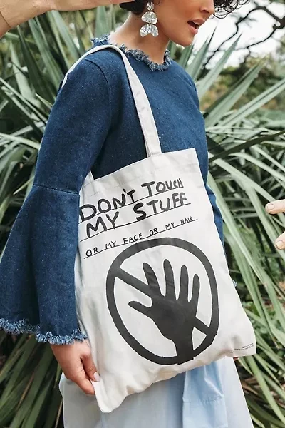 Third Drawer Down Don't Touch My Stuff Tote Bag x David Shrigley