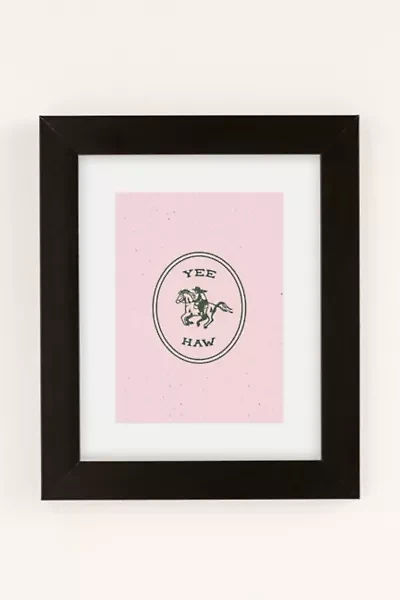 Emma Boys Yee Haw Pink Art Print