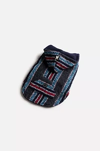 Silver Paw Dog Patterned Beach Jacket
