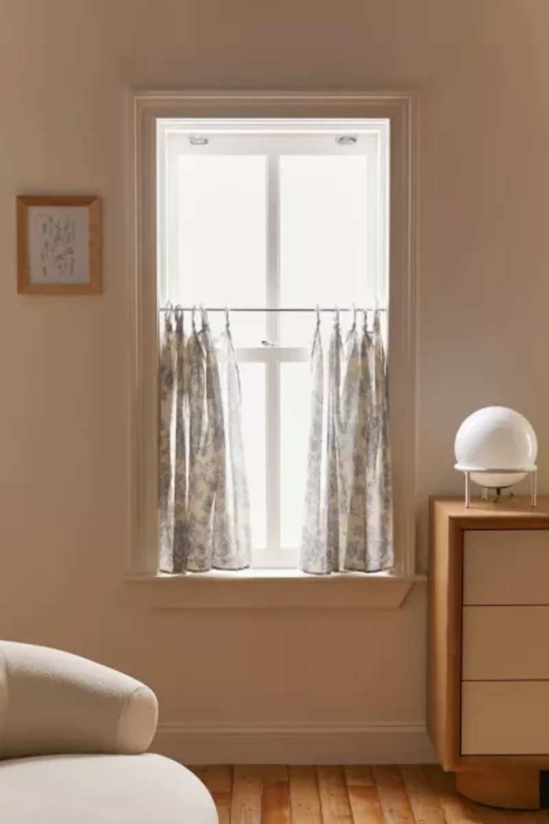 Printed Café Curtain - Set Of 2