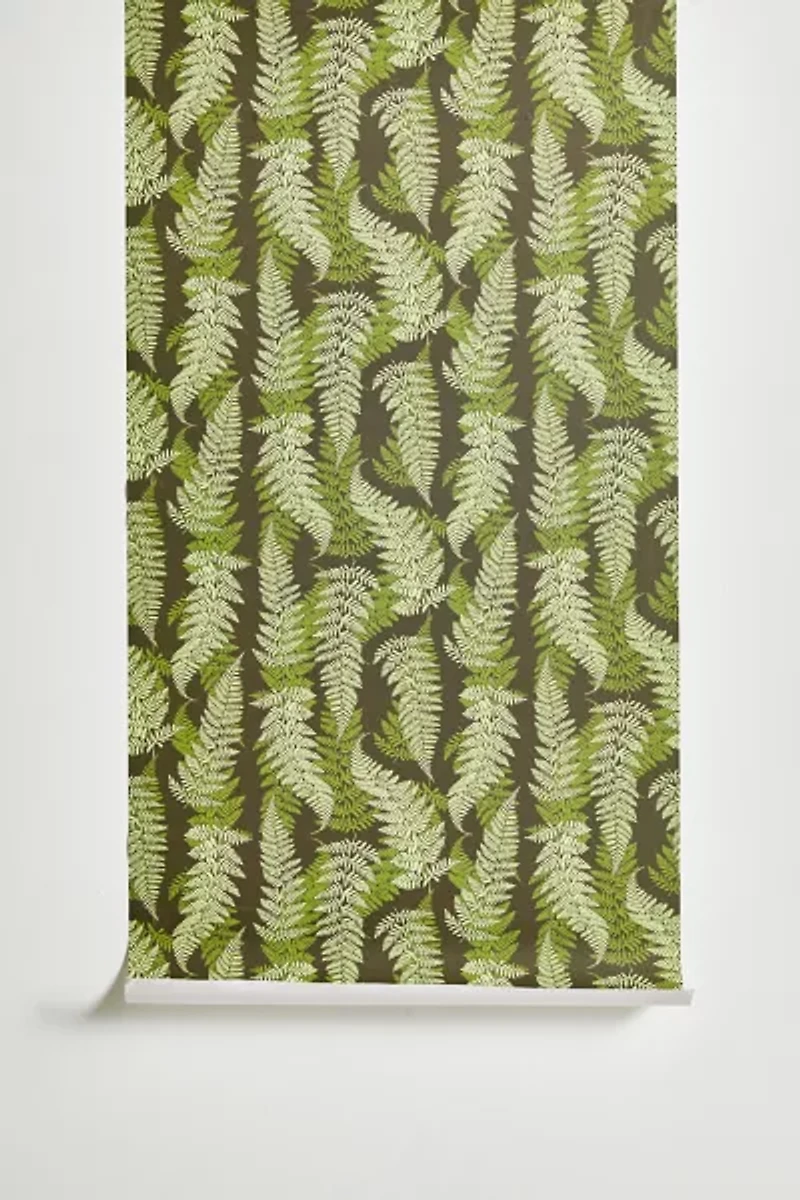 Avenie Countryside Garden Green Ferns Removable Wallpaper