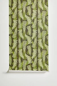 Avenie Countryside Garden Green Ferns Removable Wallpaper
