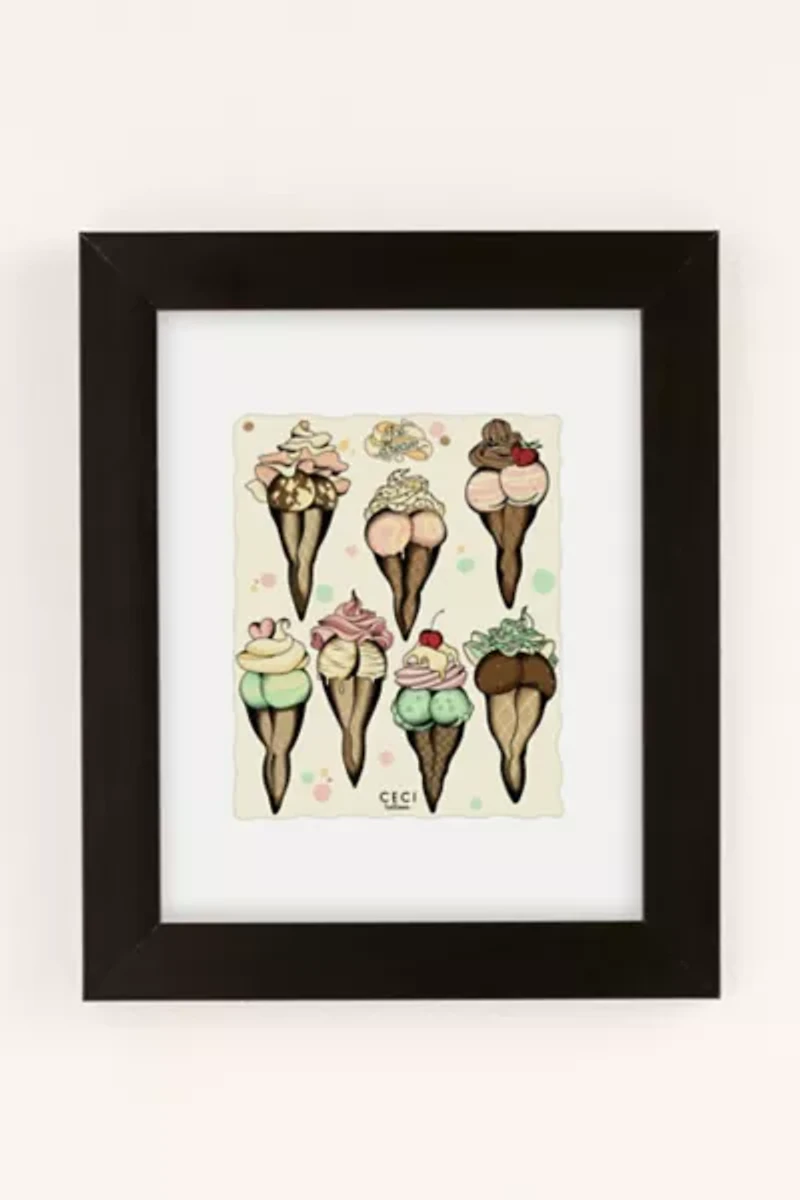 CeciTattoos Sexy Ice Cream Tattoo Flash Art Print