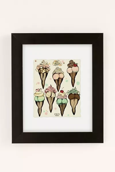 CeciTattoos Sexy Ice Cream Tattoo Flash Art Print