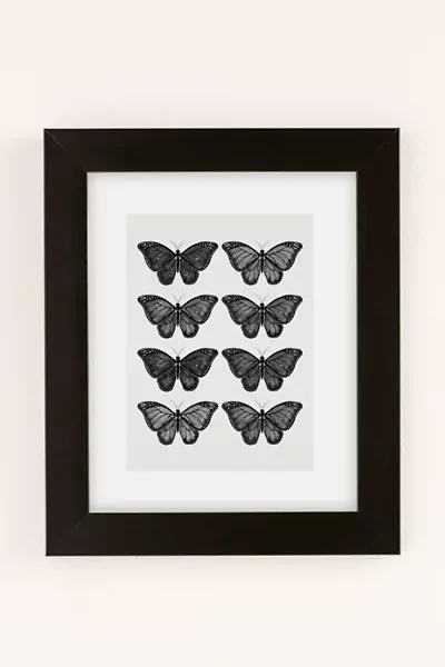 Avenie Butterfly Collection Black Art Print