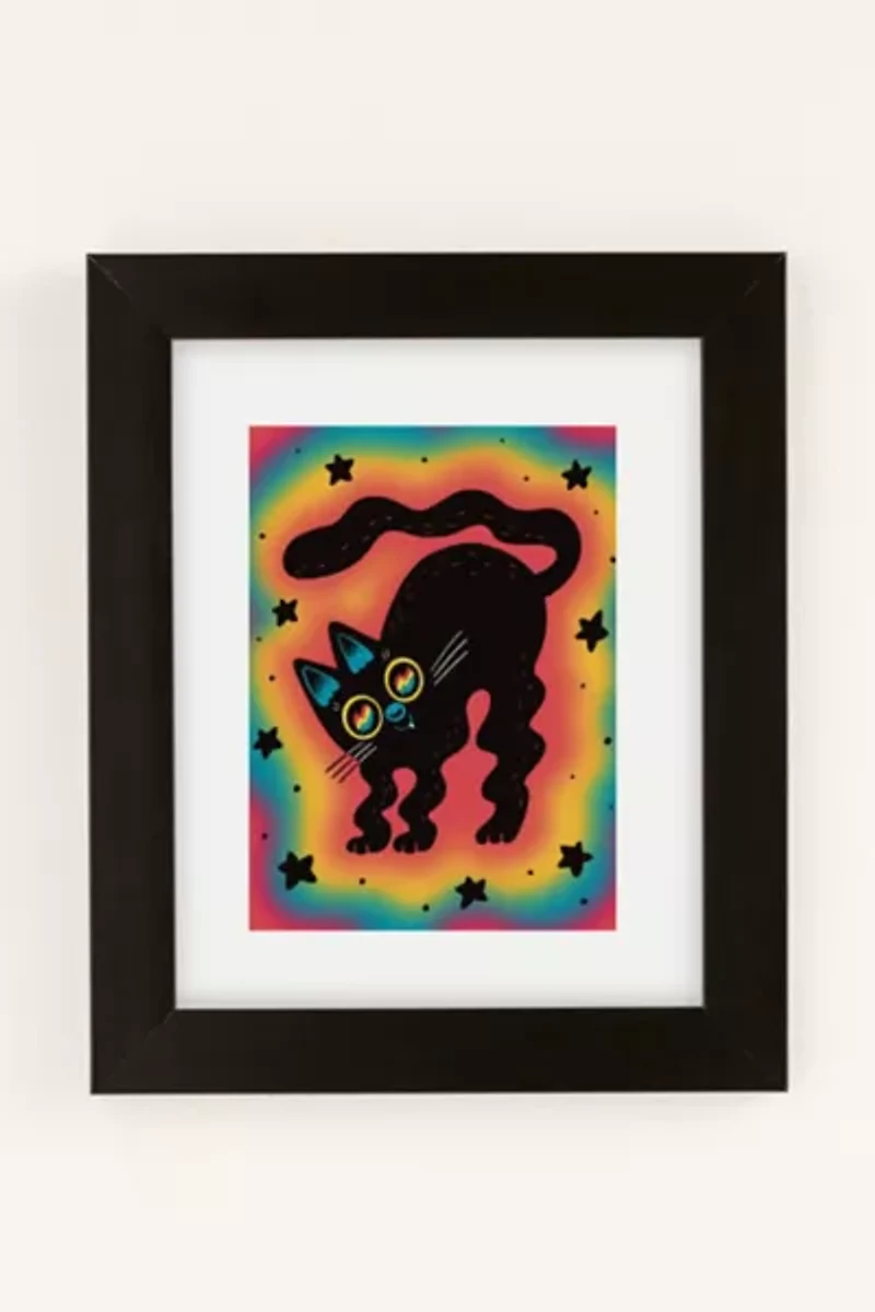 pinkgabbercat Wiggle Cat Art Print