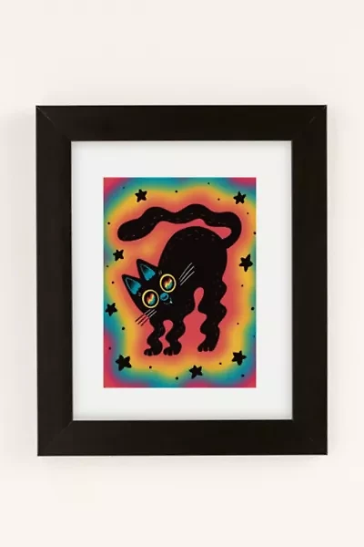 pinkgabbercat Wiggle Cat Art Print