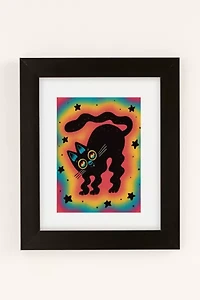 pinkgabbercat Wiggle Cat Art Print