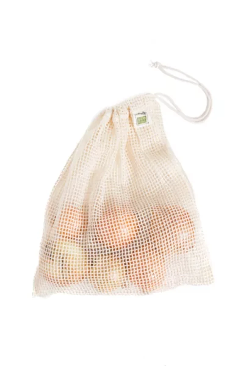 ECOBAGS 100% Organic Cotton Medium Mesh Produce Bags - Set of 3