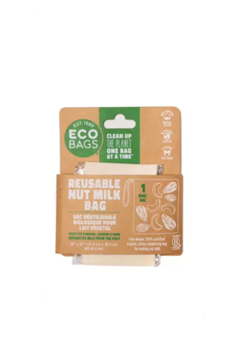 ECOBAGS 100% Organic Cotton Reusable Nut Milk Bag
