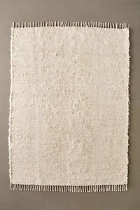 Solid Woven Shag Rag Rug
