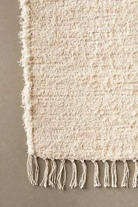Solid Woven Shag Rag Rug