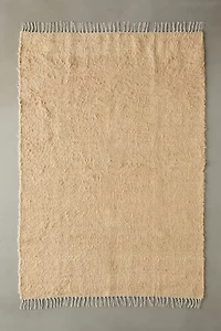 Solid Woven Shag Rag Rug