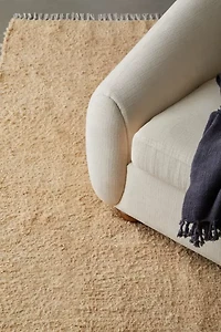 Solid Woven Shag Rag Rug