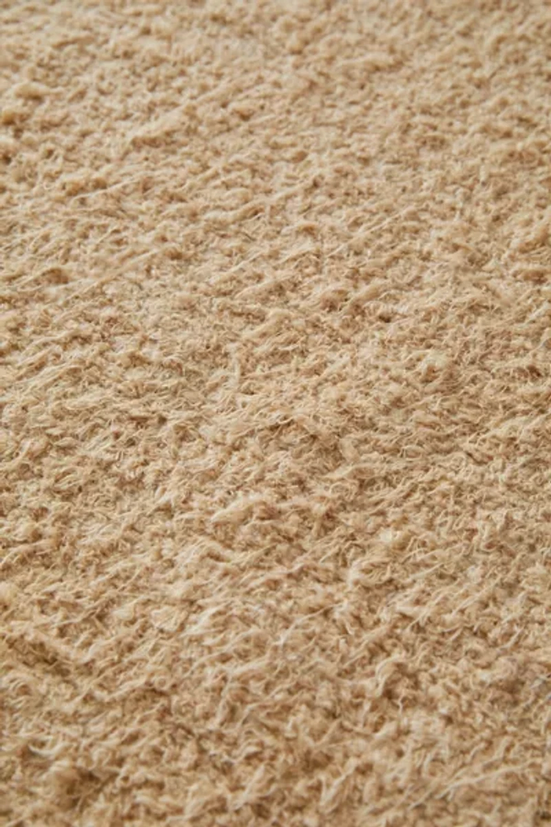 Solid Woven Shag Rag Rug