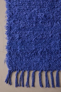 Solid Woven Shag Rag Rug