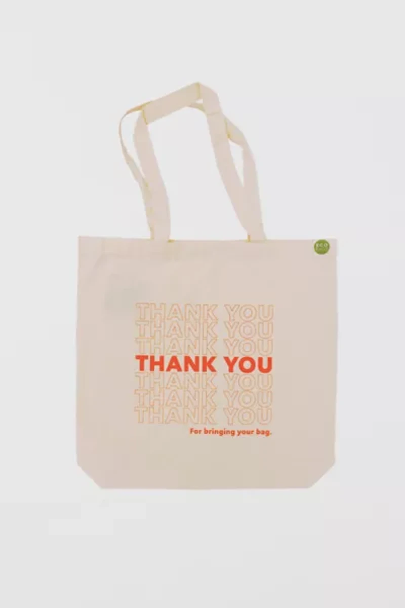 ECOBAGS 100% Recycled Cotton "Thank You" Tote Bag