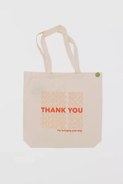 ECOBAGS 100% Recycled Cotton "Thank You" Tote Bag