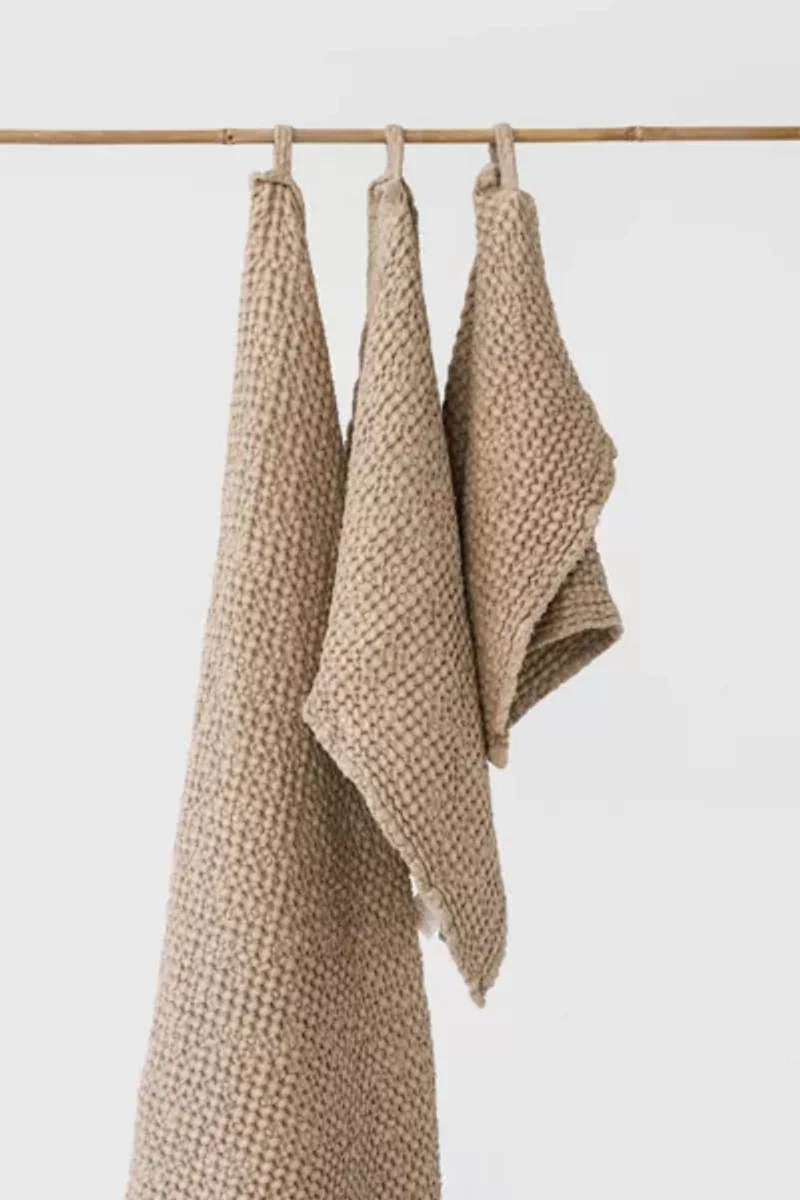 MagicLinen 3-Piece Waffle Towel Set