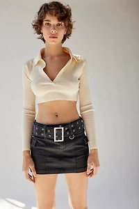 UO Joan Belted Micro Mini Skirt