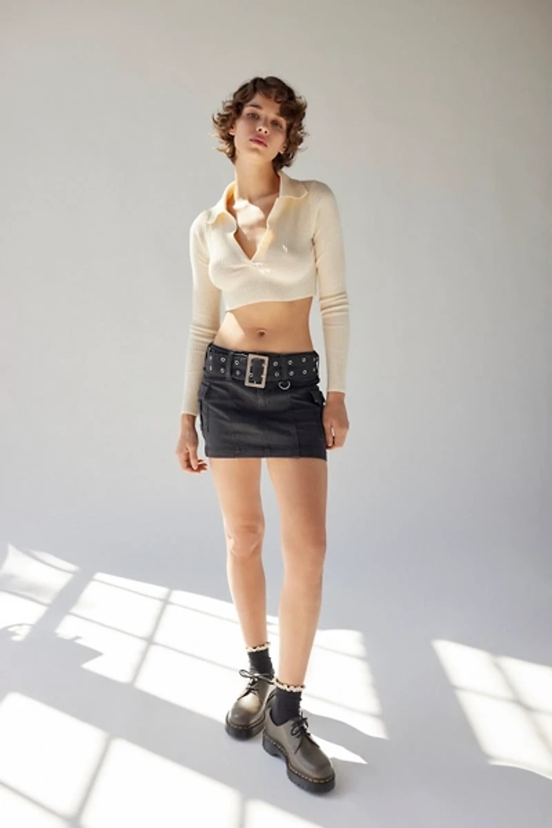 UO Joan Belted Micro Mini Skirt