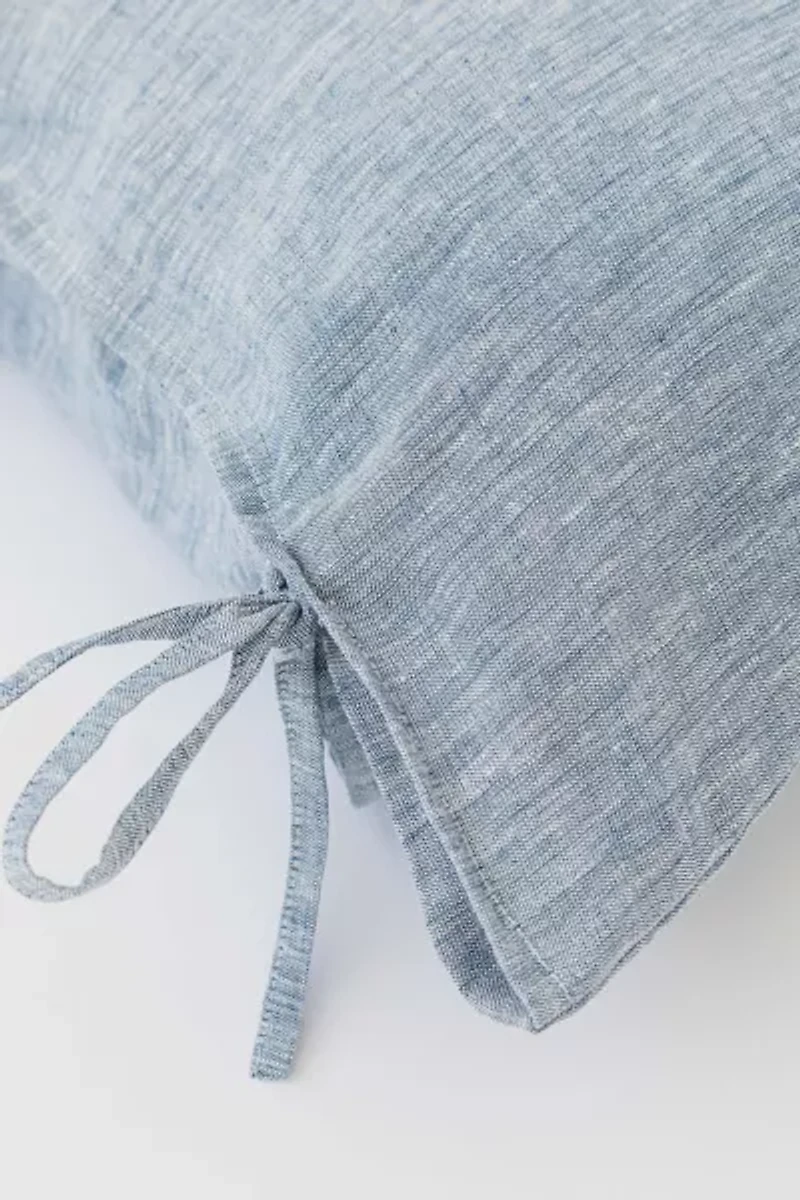 MagicLinen Linen Pillowcase With Ties
