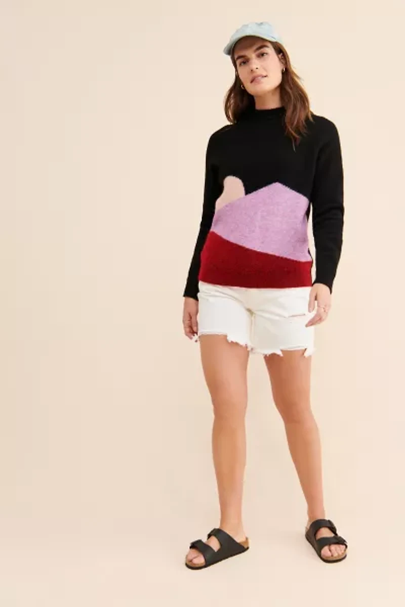 VEDA Sunset Mock Neck Sweater
