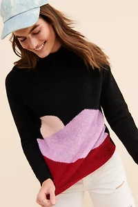VEDA Sunset Mock Neck Sweater
