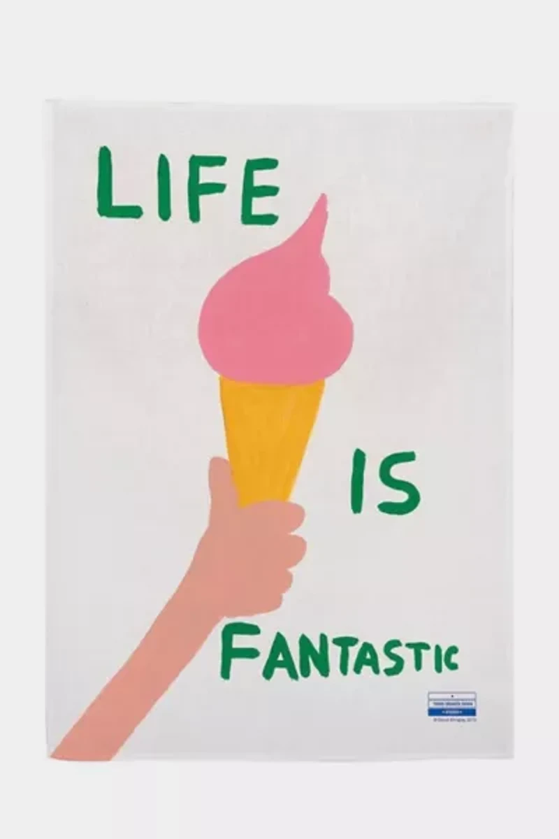 Third Drawer Down Life Is Fantastic Tea Towel x David Shrigley