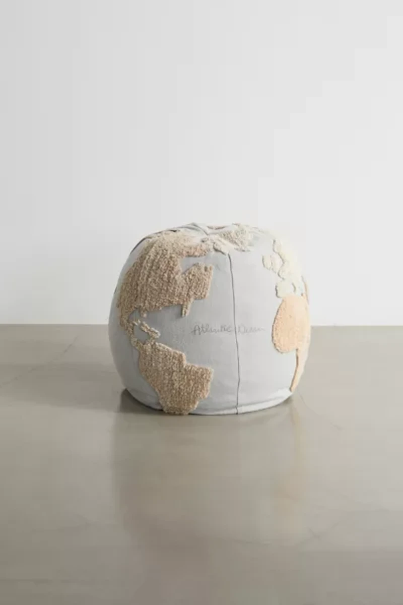 Lorena Canals World Map Pouf