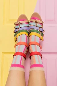 Sock Candy Candy Stripe Ruffle  Sock