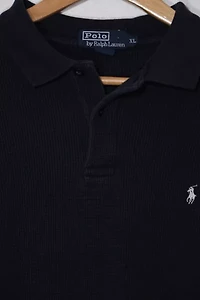 Vintage Polo Ralph Lauren Waffle Knit Long Sleeve Polo Shirt