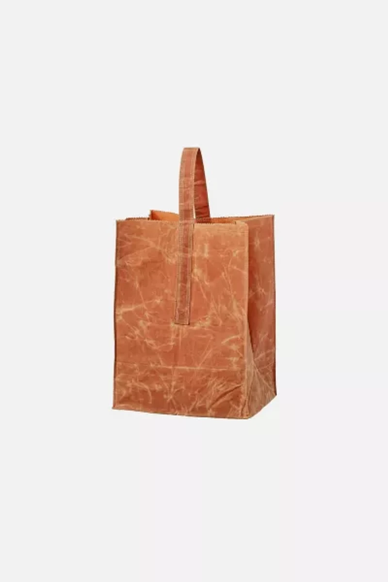 Puebco Waxed Cotton Reusable Grocery Bag With Handle