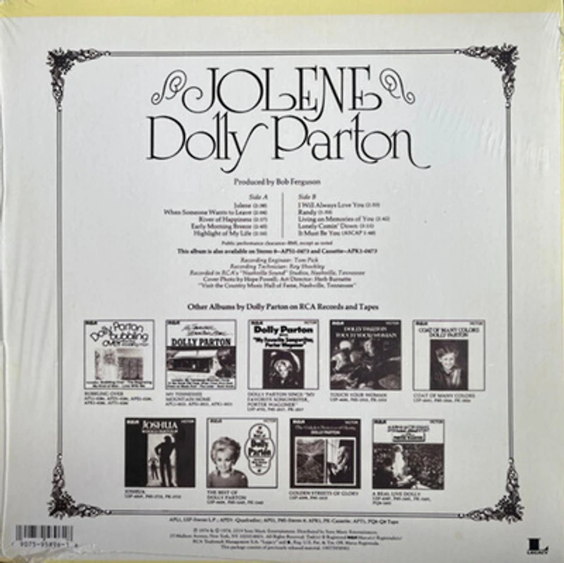 Dolly Parton - Jolene LP