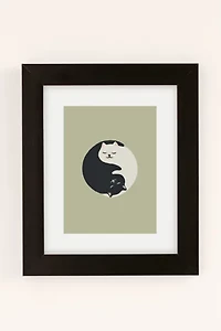 Jimmy Tan Hidden Cat 26 Yin Yang Hug Art Print