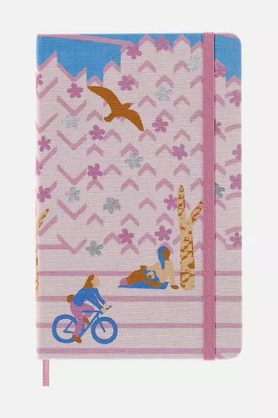 Moleskine Sakura Limited Edition Large Ruled Bicycle Hard Canvas Notebook